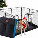 PJYuCien Dog Playpen Plus Storage Bag, 31.3" H 8 Panels Puppy Pen with Square Bottom, Heavy Duty Dog Fence for Puppies/Small Dogs