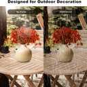 30 Bundles Artificial Fall Flowers for Outdoors Fake Faux Fall Flowers for Decoration No Fade Plastic Flowers in Vase for Thanksgiving Xmas Decor Garden Patio Porch Window Home Wedding (Orange)