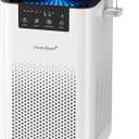 AromaRoom Air Purifiers for Bedroom with 3-in-1 HEPA Filter, Air Purifiers for Home Pet Pee Smell with Aromatherapy, Quiet 360 Airflow Air Cleaner for Office, Dorm, Apartment, Kitchen, AP102 White