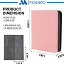 Top Loader Binder, Holds 128 Top Loaders,4 Pocket Top Loader Binders for 3" x 4" Rigid Cards, Card Album Folder for Hard Plastic Top Loaders