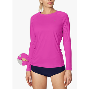IUGA Rash Guard for Women UPF 50+ SPF UV Protection Long Sleeve Workout Tops with Pockets Dry Fit Hiking Swim Shirt, Size S IUGA Rash Guard for Women UPF 50+ SPF UV Protection Long Sleeve Workout Tops with Pockets Dry Fit Hiking Swim Shirt, Size S