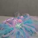 Koatobbor Girls Mermaid Costume Mermaid Tutu Dress Color Led Light Up for Halloween Birthday Party Rainbow Led-light Purple, 3-4 Years