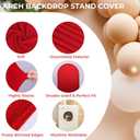 Babenest 6.6FT Red Wedding Arch Cover, Spandex Fitted Arch Backdrop for Photography, Round Top Chiara Stand Cover for Party Ceremony Birthday Baby Shower Anniversary Decoration