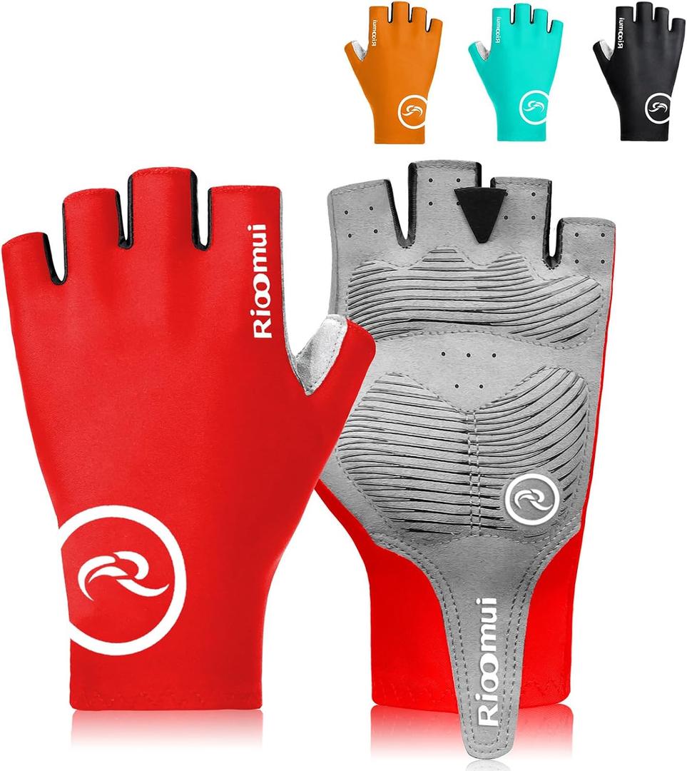 Bike Cycling Gloves for Men Women, 5mm Padded Half Finger Anti Slip, Small