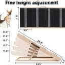 Upgrade 2-in-1 Pet Ramp Dog Stair,Folding Pet Stairs,Portable Dog Ramp for Small&Large Old Animals with Non-Slip Surface,Dog Ramp for Bed,Couch and Car,11.8" to 23.6" Height Adjustable(4017.7)