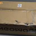 Meowant Stainless Steel Cat Litter Box with Lid, Extra Large Metal Litter Box with DIY Oxford Fabric Cover, Anti-Leakage & Non-Sticky, Odor Control, Easy Cleaning, Includes Litter Mat & Metal Scoop (Grey)