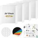 4 Pcs Trifold Poster Board, 26 x 17 inches Poster Board with Double Sided Tapes and Cardboard, Corrugated Presentation/Display Board for School Project, Science Fair, Business