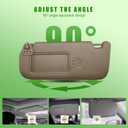 Sun Visor for Hyundai Elantra 2007 2008 2009 2010 Replace 852012H0208M with Makeup Mirror Beige (Beige(Left Driver Side))