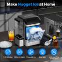 Professional Nugget Ice Maker Machine - 38 lbs/24H Output, Chewable Soft Ice, One-Touch Self-Cleaning, 3L+1.5L Dual Tank Design, Portable Countertop Ice Maker for Kitchen, Bar, Office, Party