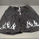 Men's Graphic Shorts Drawstring Waist Figue Print Vintage Denim Shorts Streetwear Jorts Size, M