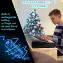 Piano Keyboard for Beginners, 37 Keys Kids PIano, Built-in 1200mA Rechargeable Battery Electronic Piano Keyboards Portable Music Keyboard Pianos with Mic LED Screen Teaching Gift for Beginner, Black
