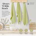 Lemon Green Honeycomb Kitchen Towels 5 Pack, 16x26 Inch, 100% Cotton, Quick Drying, Super Absorbent, Reusable & Washable Dish Towels for Drying, Cleaning, and Everyday Use