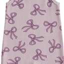 Gaono Toddler Baby Girl Cute Summer Clothes Waffle Knit Sleeveless Halter Jumpsuit Bow Tie-up Strap Tank Top Romper Shorts (6-12 Months)