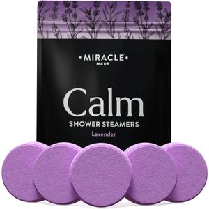 Miracle Made Lavender Aromatherapy Shower Steamers  Essential Oil Shower Bombs for Relaxation, Nasal Relief & Daily Self-Care  15 Shower Melt Tablets