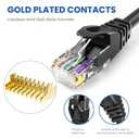Ultra Clarity Cables Cat 6 Ethernet Cable 100 ft, Outdoor&Indoor 10Gbps Ethernet Cable, High Speed Cat6 Cable RJ45 LAN Internet Cable for Computer, Router, Modem, PS4/5, Xbox, Gaming - Black