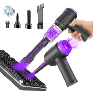 Meudeen 14500 Pa Computer Vacuum Cleaner Mini & 110000RPM Compressed Air Duster for Keyboard Cleaning Cordless Canned Air Powerful Energy Efficient