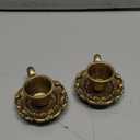 NIKKY HOME Gold Taper Candle Holders Set of 2, Vintage Metal Candlestick for Table Centerpieces, Wedding, Christmas Mantel Decor, Housewarming Gift