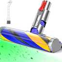 OTTWL V12 Soft Roller Replacement Head Compatible with Dyson V9, Digital Slim, V12, SV20, SV30, SV46, SV57 Cordless Vacuum Cleaners, Fluffy Head with LED Green Light, Suitable for Hardwood Floor