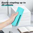 2 x Office Desktop Stapler - 25 Sheet Capacity with 830 Staples and Staple Remover,Staplers for Desk,Non-Slip for School, Home, Green