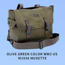 ANQIAO WWII WW2 US M36 Musette Olive Green