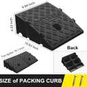 2Pack Curb Ramp Black Color, Portable Lightweight Heavy Duty Plastic Driveway Curb Ramps for Low Cars,Motorcycle Ramp,Curb Ramps (4.33 inch High)