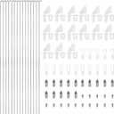 MECCANIXITY 15pcs 1.2x200mm Z Push Rods Parts & 15pcs 1.3mm Adjustable Pushrod Connector Linkage Stopper & 15pcs Nylon Control Horns for DIY RC Car,Boat,Airplane,Helicopter Model Replacement