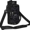 icolor Water Bottle Carrier Bag with Strap 25/32/40 oz Crossbody Bottle Holder with Phone Pocket Sling Sleeve Insulated Neoprene Water Bottle Pouch for Walking Travelling (TriompheArch)