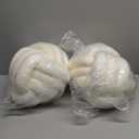 2 Pcs Knot Pillow Ball, Ivory Knotted Pillow Plush Ball Pillows, 8.7" Decorative Throw Pillows for Sofa Couch Aesthetic Home Decor