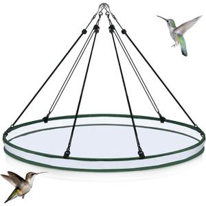 1 Pieces Universal Wild Bird Seed Catcher Hanging Hoop Platform Bird Seed Catcher Tray for Hummingbird Feeders Bee Feeder Outdoor Garden Accessories (30 Inch)