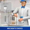 MR.SIGA Long Handle Bottle Brush, Flexible Scrub Brush for Water Bottles, Glasswares, Mugs, Gray, 2 Pack