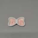 PLINNILUY Butterfly Ceramic Condiment Cups - 2-Compartment Soy Sauce Dish, Set of 2-3oz Small Bowls for Dips, Snack Tray & Sauce Containers for Sushi - Divided Party Serving Plate (2, Pink)