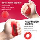 FitBeast Grip Strengthener Forearm Strengthener Hand Grips Strengthener Kit - 5 Pack Adjustable Resistance (Red)