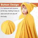 2 Pack Hooded Towel, 27.5 x 55 inch Absorbent Bath Towel for Babies, Soft Toddler Bath Towel, Thick Toddler Towels with Hood for Girls Boys,Yellow and White