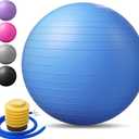 Exercise Ball Extra Thick Balance & Stability Ball Anti Burst - Swiss Ball for Balance, Stability, Pregnancy and Physical Therapy, Quick Pump Included