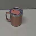 SUNWILL Travel Coffee Mug with Lid, Insulated Tumbler with Handle, 14 oz Stainless Steel Cup for Ice, Water, Tea, Rose Gold | with Lid, Insulated Tumbler, with Handle, Cup, for Ice, Water