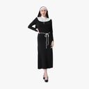 LMYOVE Adult Nun Costume Traditional Professional Nun Dress Halloween Dress Up Set , Size M