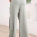 Aleumdr Wide Leg Sweatpants for Women Trendy Fashion High Waisted Drawstring Loose Long Pants with Pockets (Gray)