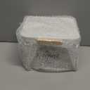 Dishwasher Pod Container with Hinged Lid. Farmhouse Metal Dishwaser Pods Holder for Kitchen Cabinet Organizer. Modern Kitchen Decor and Accessories. Dishwasher Detergent Tablet Storage(Cream)