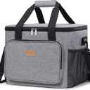 Lifewit Large Lunch Bag Insulated Lunch Box Soft Cooler Cooling Tote for Adult Men Women, Gray 40-Can (24L)