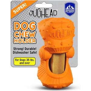 Himalayan Jughead Super Dog Chew Holder - Holds Chews & Treats for Dogs, Slows Down Fast Chewers for Long Lasting Chews - Pair with Jughead Super Insert, and Veggie Treats Like Carrots & Celery