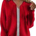 Zip Up Sweatshirts for Women Casual Outfits Cardigan Outerwear Trendy Winter Jackets Coat (Small, 8bright-red)