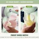 GreenPan Frost Ice Cream Maker & Slushie Machine, Soft Serve, Sorbet, Margaritas, Milkshakes, Frozen Yogurt, No Pre-Freezing, Ready in 15 Mins, 6 Modes, 7 Textures, Self-Cleaning, Family Size, Green