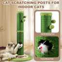 OYX Scratching Posts for Indoor Cats Adults, 31.8" Tall Cat Scratching Post, Bottom Mouse Hole and Interactive Ball Track, Top Hanging Interactive Ball for Large Cats, Kittens and All Types of Cats
