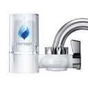 Vortopt Advanced Sink Faucet Filter,NSF Certified Faucet Installation System,400 Gallon Capacity,Can Reduce 99% Chlorine and Odors,with 1 Water FilterT1-White