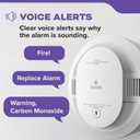 Kidde Smoke and Carbon Monoxide Detector, 10-Year Battery Powered, with Voice Alerts, LED Status Lights, 85 dB Alarm, 5 inches, 30CUD10-V, 1 Pack, EXP: JAN 30/2036