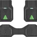 FLORICH Car Floor Mats, Heavy Duty Floor Mats for Cars, 3 Piece All-Weather Floor Mats with Anti-Slip Backing, Universal Trim-to-Fit, Waterproof Automotive Floor Mat for Cars Trucks SUV (LightGreen)