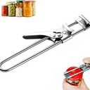 Adjustable Stainless Steel Jar Opener, Easy Grip Jar Opener for Weak Hands, Opens Jars, Bottles, Containers Easily, Kitchen Accessories