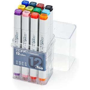 Copic Classic, Alcohol-based Markers, 12pc Set, Basic (Discontinued model: EAN 4511338002209)