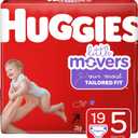 Huggies Little Movers Diapers, Step 5 (27+ lb.), 19 Ct, Jumbo Pack 