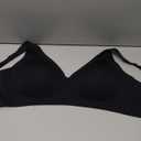 OEAK Womens Deep V Bras Wireless Comfortable Bra Supportive No Underwire Bras Tshirt Push Up Bralettes Plunge Seamless Bra Carbon Black XL